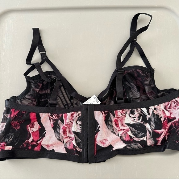 NWT Torrid Unlined Bralette Torn Rose Underwire - Picture 5 of 6